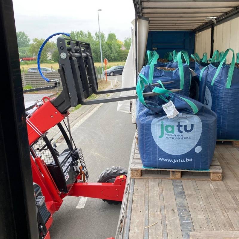 Big bags geleverd met kooiaap - Jatu.be transportopties